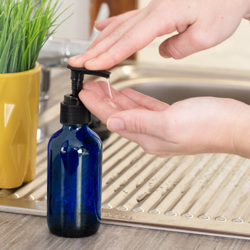 Dispenser a pompa da 120ml vetro BLU