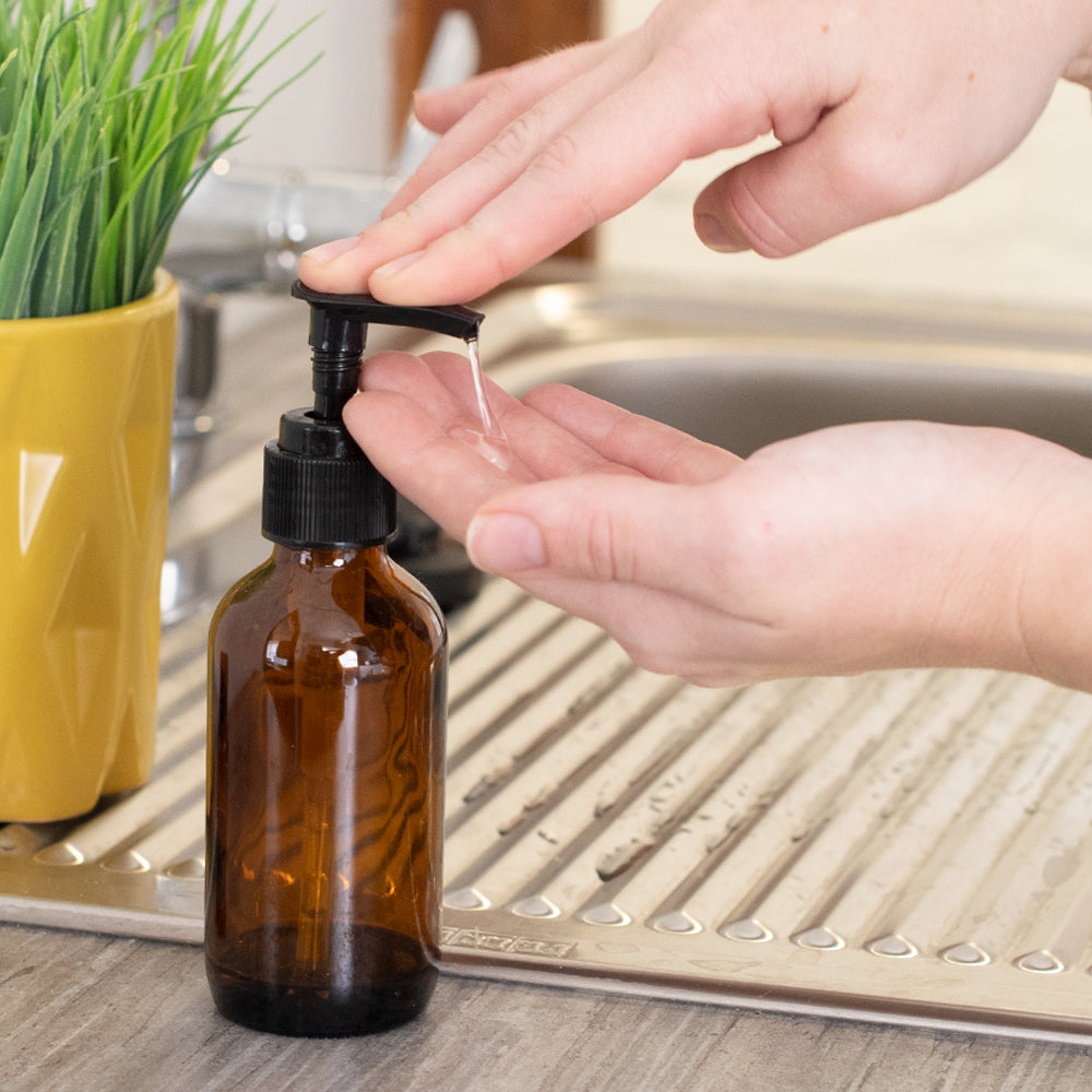 Dispenser a pompa da 120ml vetro AMBRA