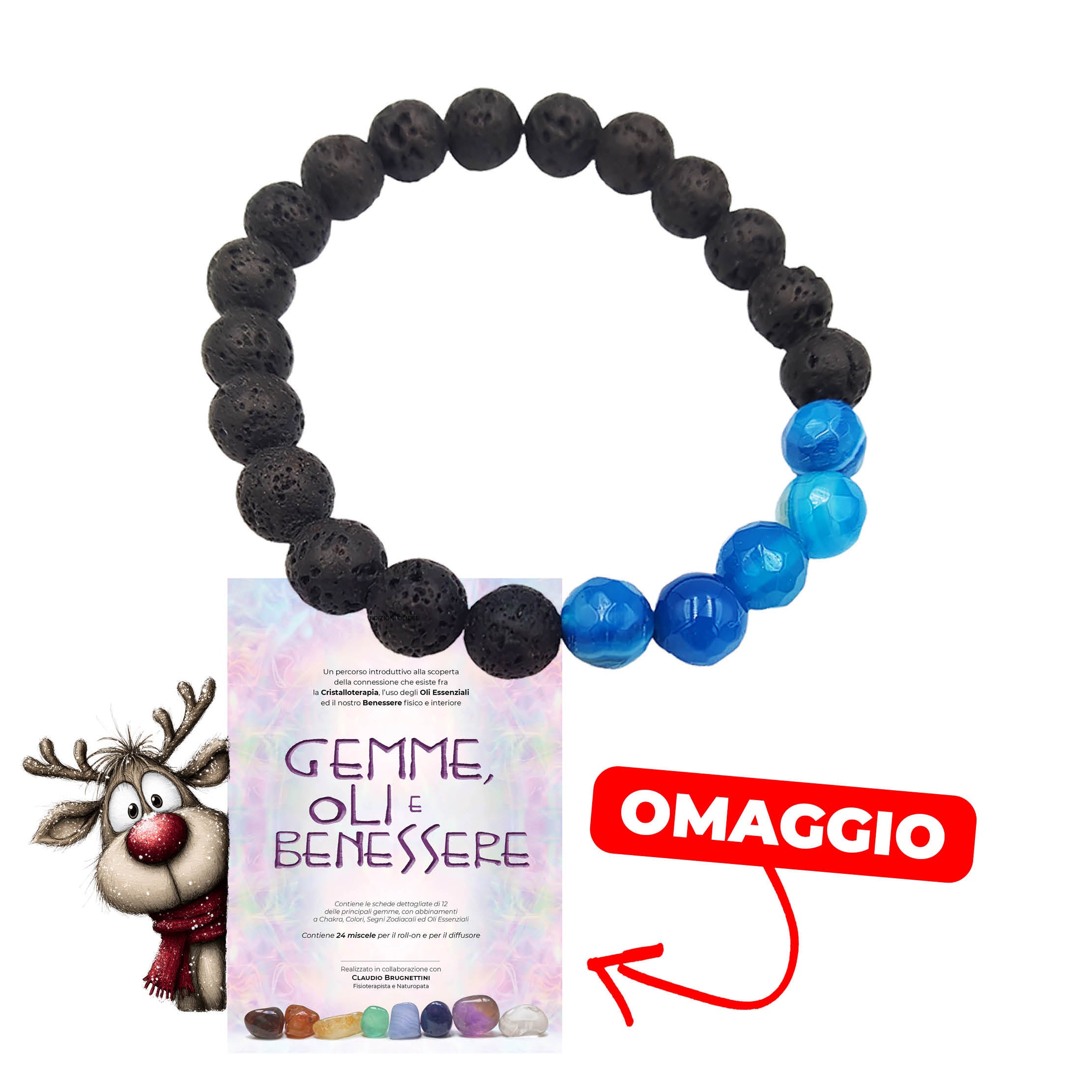 Bracciale Agata Blu XMAS