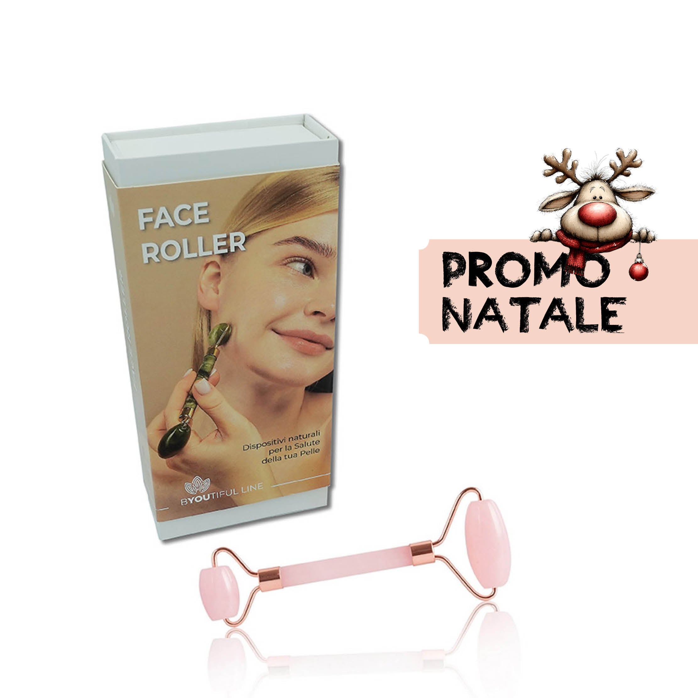 BYOUtiful Line - Face Roller QUARZO Rosa XMAS