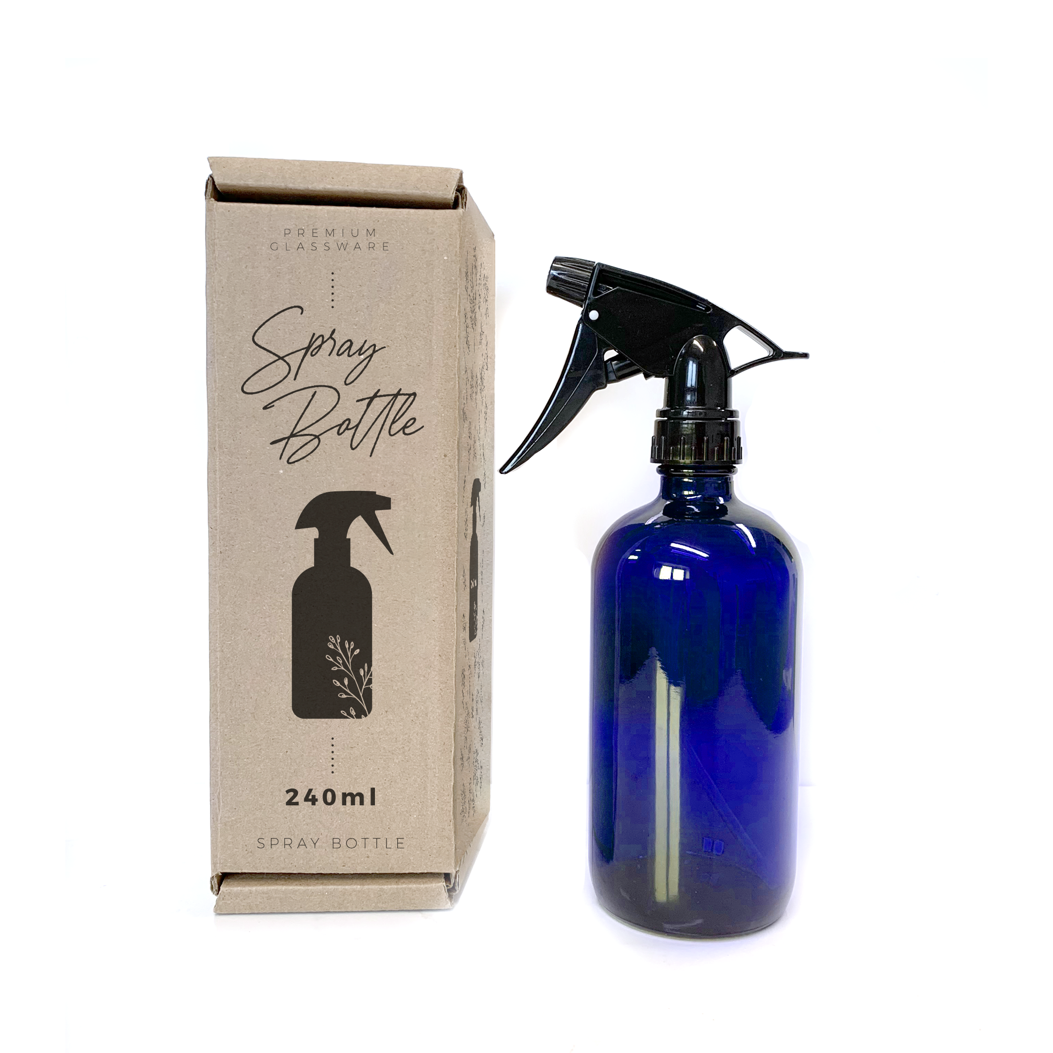 Spray 240ml - vetro BLU, adesivi vinilici e ricette